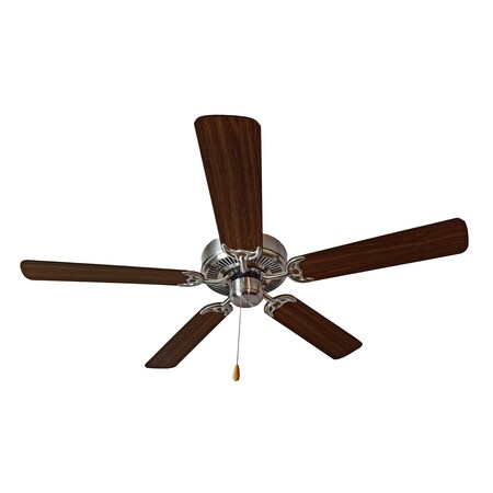 Maxim Basic-Max 52" Wide Satin Nickel/Walnut/Pecan Indoor Ceiling Fan 89905SNWP